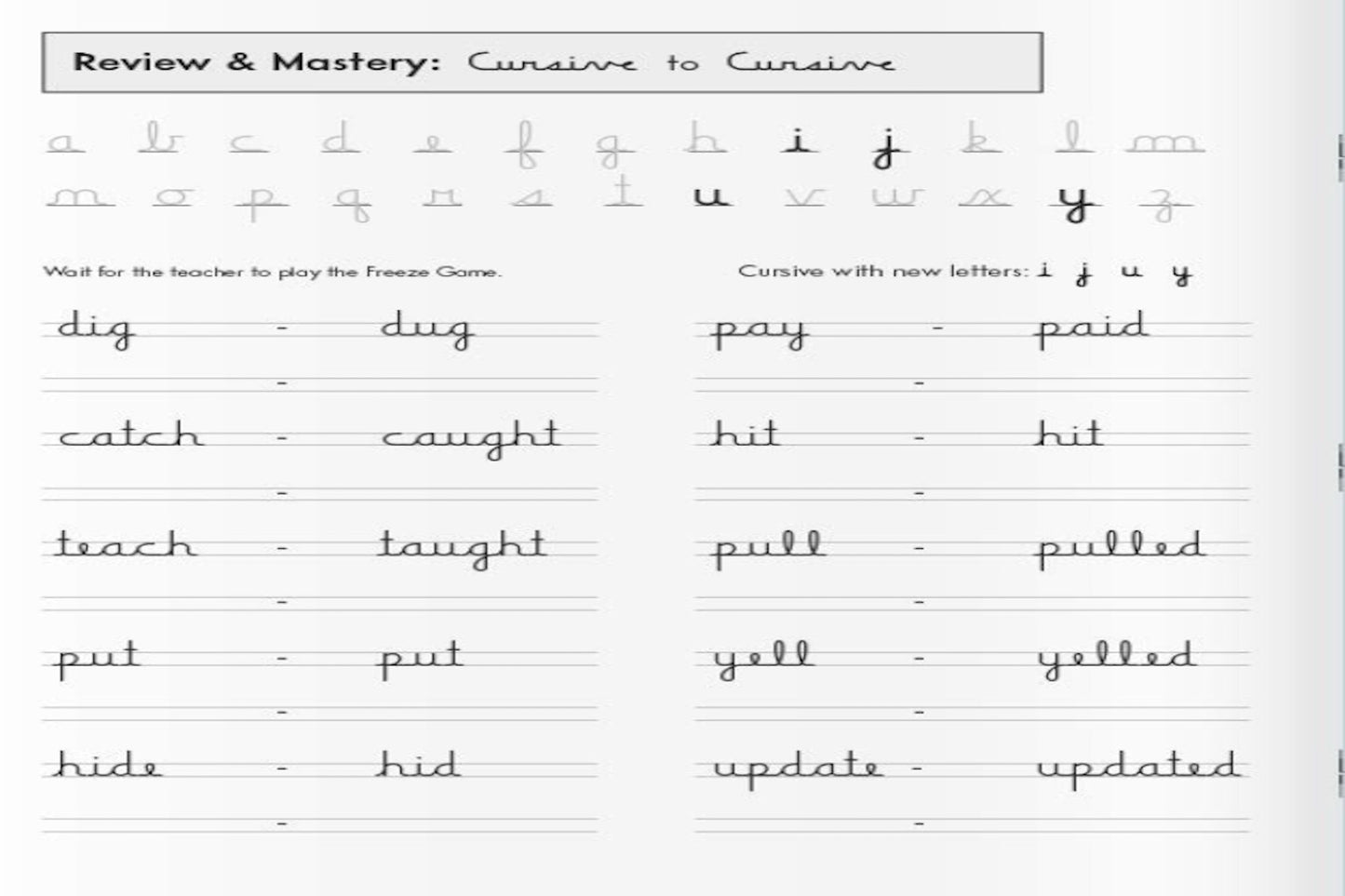 Handwriting Workbook - Write On! Creative Writing Center