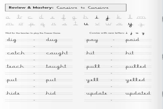 Handwriting Workbook - Write On! Creative Writing Center